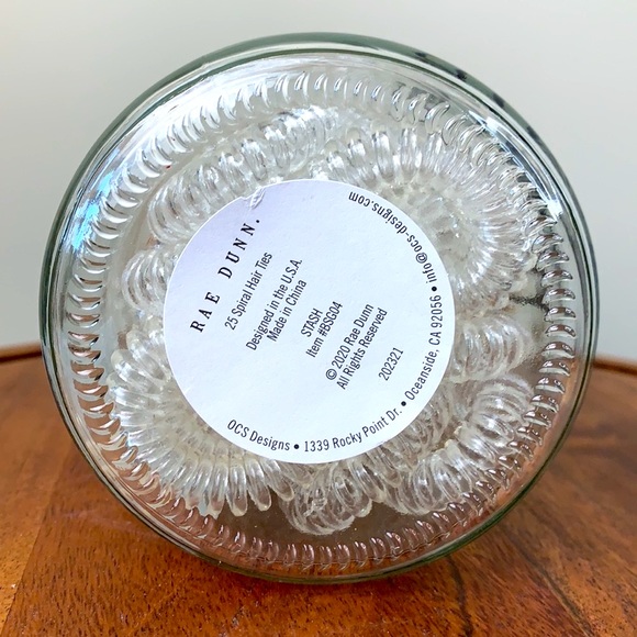 Last 1 - Rae Dunn “Stash” Glass Cosmetic Beauty Jar - Picture 4 of 7